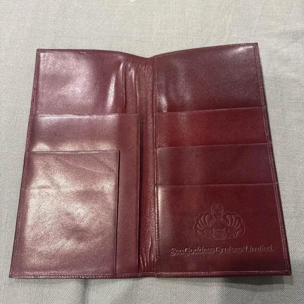 Vintage Sea Goddess Cruises Limited Leather Travel Document Holder
